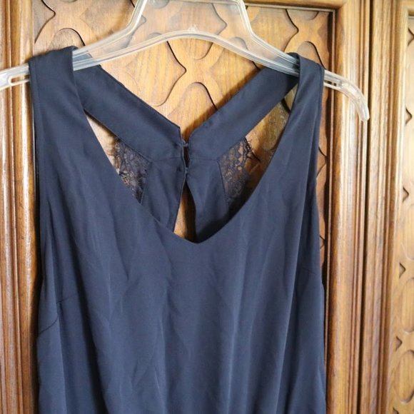 Divided by H&M Navy Lace Open Back Romper with Pockets! - Picture 6 of 16